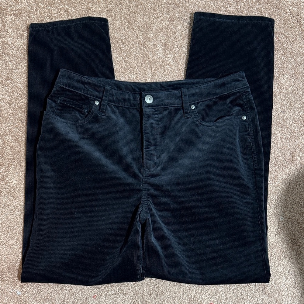 NWOT Beautiful Style & Co. Ultra Black Corduroy Trousers Wide Whale